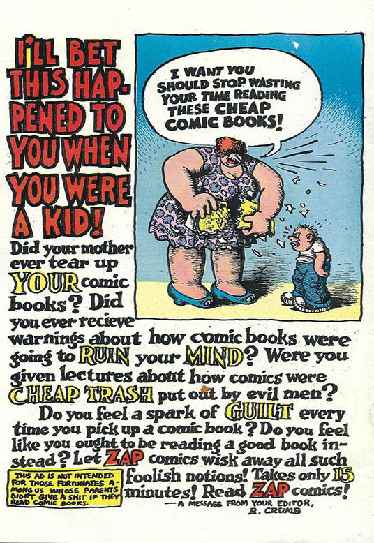 Zap Issue 0 - back cover